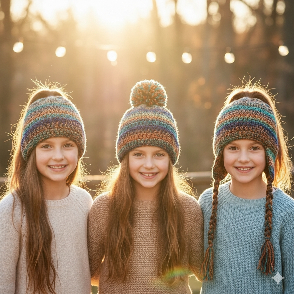 Messy bun beanie hat